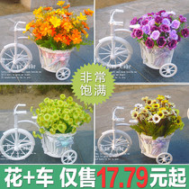 Simulation fake flower pendulum with flower tea table fridge table top decorated room with small ornaments flower living-room desktop furnishing
