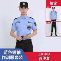 Синяя футболка, штаны, короткий рукав