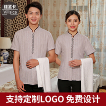  Cleaning clothes short-sleeved suit Property hotel cleaning staff aunt work clothes summer hotel room cleaning clothes female