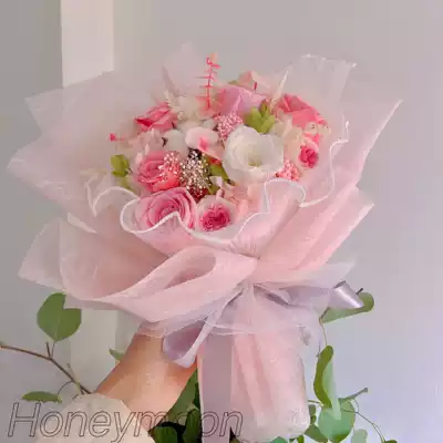 Eternal Flower Rose Hydrangea Bouquet Birthday Gift Korean hipster confession Gift Box Romance