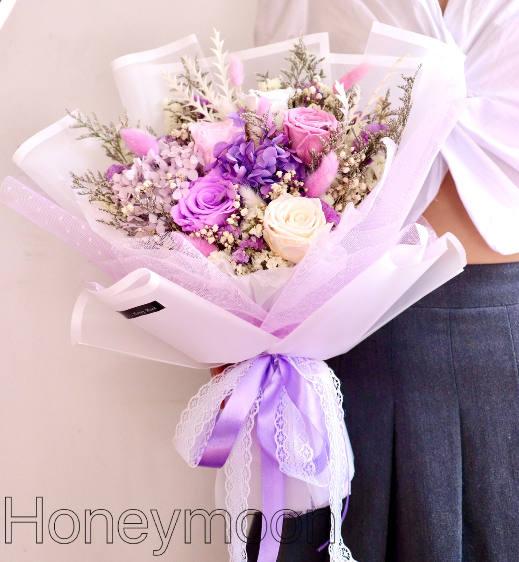 Natural genuine floral Han style frescoed flowers dried flowers bouquet Rose full of stars Birthday Gifts Gift Gift Boxes-Taobao