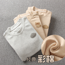 Walibi female baby underwear set pure cotton color cotton boy baby childrens autumn clothes autumn pants 0-1 boy 3 years old 5