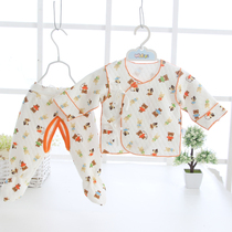 Walibi newborn monk clothes Underwear set Pure cotton newborn baby clothes Warm clothes set with socks Autumn and winter
