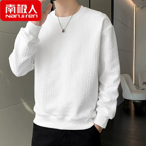 Tide, мужская осенняя толстовка, демисезонный белый лонгслив, демисезонная футболка, свободный крой