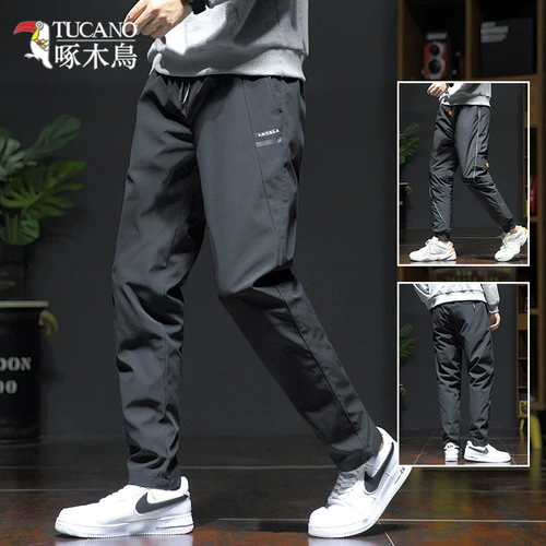 Мужские зимние дорожные удерживающие тепло бархатные штаны с пухом, увеличенная толщина, утиный пух