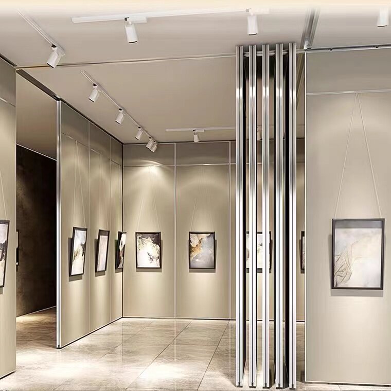 Hotel mobile partition wall office conference room activity soundproof screen hotel box banquet hall push-pull folding door