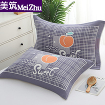 Pillow towel pure cotton pair with single upscale European-style thickened all-cotton gauze anti-slip without falling big pillow headscarf cover towel