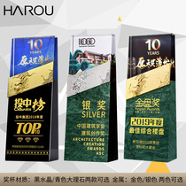 Crystal trophy custom metal medals custom high-end creative champion souvenir marble honor making lettering