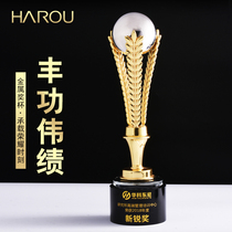 Metal Crystal Trophy Customized Partner Competition Training Outstanding Employees Award Creative Trophy Making lettering