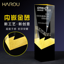 Creative Crystal Trophy Customized Company Annual Meeting Enterprise Outstanding Employees Awards Childrens Commemorative lettering Production