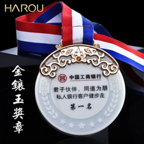 Medals custom-made gold medals Crystal listing basketball trophies medals badminton competition prizes marathon medals