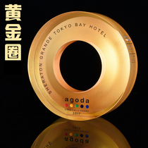 Crystal trophy custom Medal Plate custom gold circle license award creative competition sales champion souvenir production