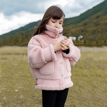 Girl mink velvet coat 2021 autumn and winter new childrens winter fur one female child winter velvet coat winter