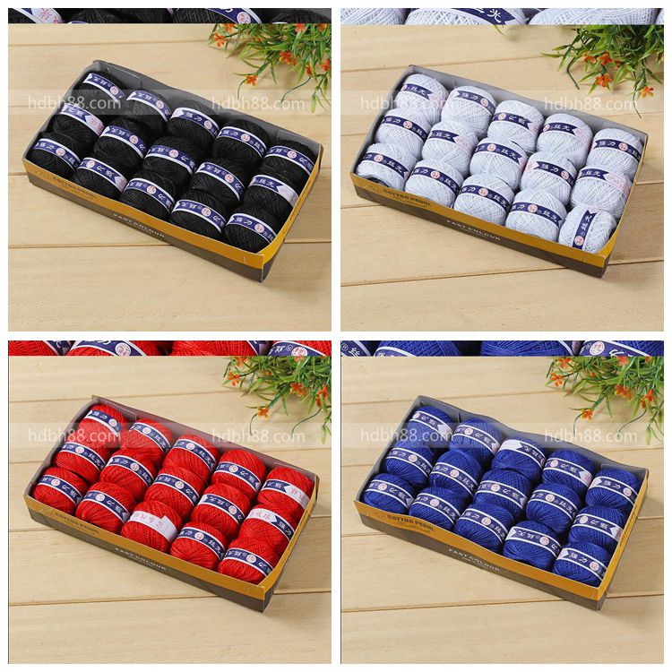 Single silk spherical polyester fiber sewing line handmade sewing products white black red blue multiple models
