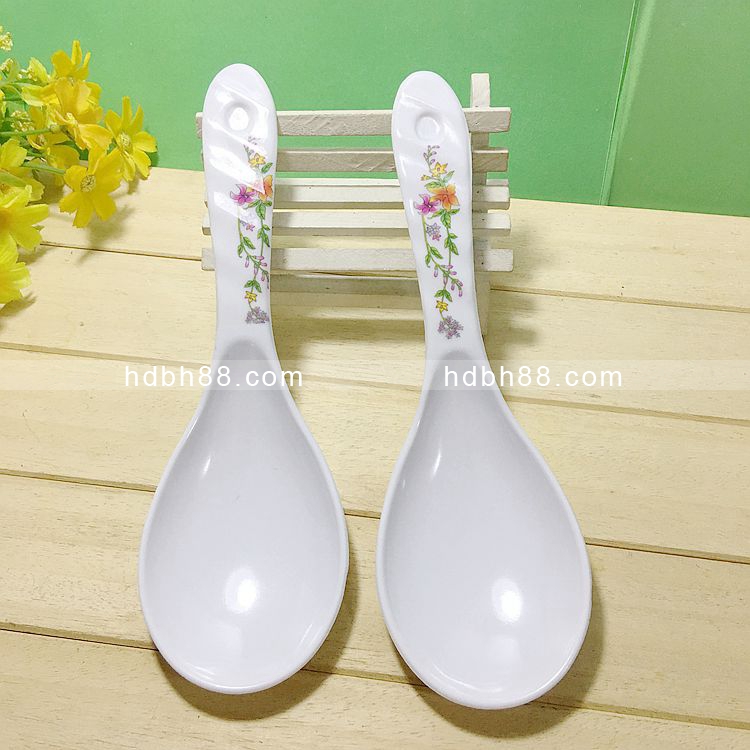 Household long white melamine rice spoon rice scoop rice powder rice spoon rice cookcook kitchen without sticking spoon
