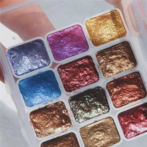 Пигментированная акварель, детский художественный комплект для школьников, японская гуашь для маникюра