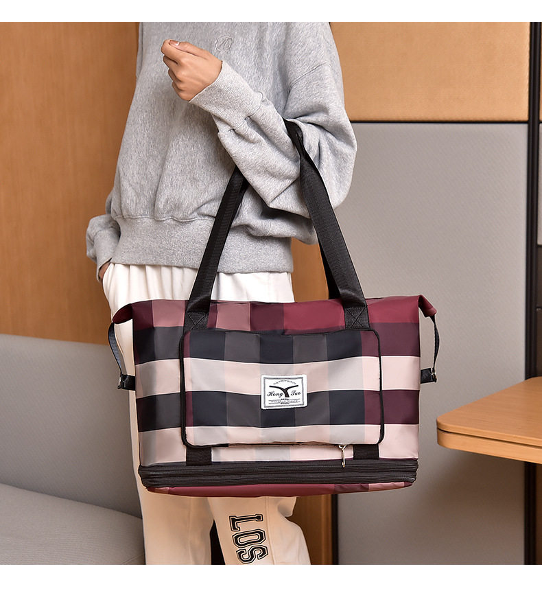 Вместительная и большая портативная сумка для путешествий, сумка через плечо с разделителями, водонепроницаемый чемодан murduras 