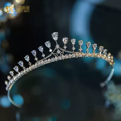 Thousand color bridal crown headdress zircon Super fairy princess Korean 2021 new wedding wedding wedding accessories Cui Lan