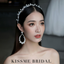 Bridal headwear Korean style new hair hoop earrings suit wedding dress Toast Toast dresses Dining brief Fancy Hair Accessories