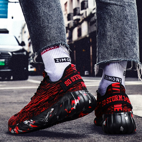 Модные повседневные дышащие кроссовки, созданы по технологии flyknit, большой размер, подходят для подростков, для бега