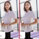 [Короткие рукава] 2 части 65 (v -neck Purple Deep Strip)