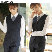 Vest womens suit Horse clip womens two-piece jacket Womens vest professional hotel overalls