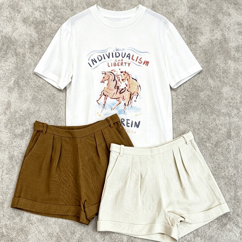 4.21 Little Pony T-Shirt + Linen Shorts
