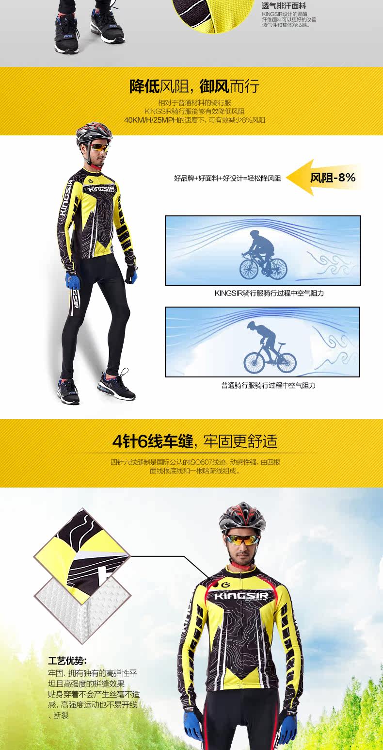 Tenue de cyclisme mixte KINGSIR - Ref 2215612 Image 10