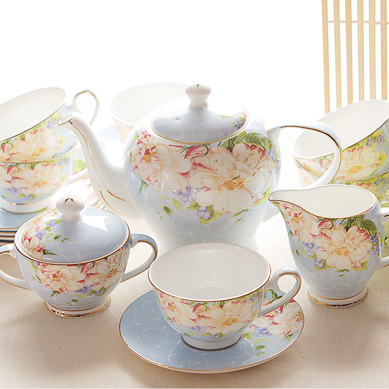 Bone China Coffee Cup Set European Afternoon Tea Tea Set 15 Coffee Sets English Tea Set Ceramic