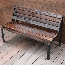 Outdoor Anticorrosive Wood Park Benches Benches Outdoor Patio Lounge Lounge Benches Bench Sub Square Strips Casual Seat Iron