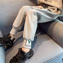 Girls autumn pants new style loose middle and big childrens sweatpants spring and autumn leggings childrens casual pants sports pants