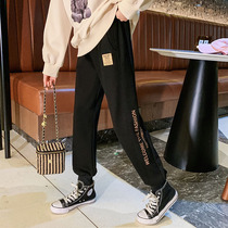Girls loose sports pants 2022 new spring and autumn casual pants for big boys and girls autumn foreign style pants