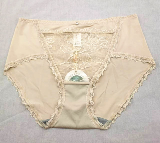 Meisi underwear mid-waist butt-lifting lace sexy, ສະດວກສະບາຍ, breathable ແລະແຫ້ງງ່າຍ liquefied titanium boxer briefs antibacterial D0276