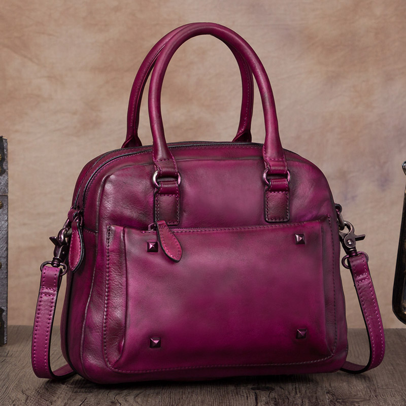 Womens bag retro Liu Ding shoulder bag fashion small square bag leather portable Messenger bag