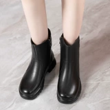 Martens, зимние флисовые короткие сапоги, 2023, из натуральной кожи
