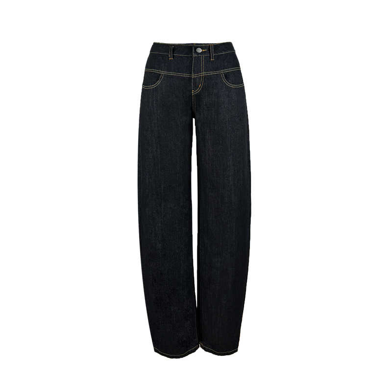Hai3* Original Color Low-Rise Banana Jeans Original Denim Color Black Jeans Hai3* Original Color Low-Rise Banana Jeans Original Denim Color Black Jeans