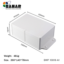 Indoor and outdoor waterproof box IP68 wiring case plastic enclosure instrument body ABS plastic enclosure housing BWP10018