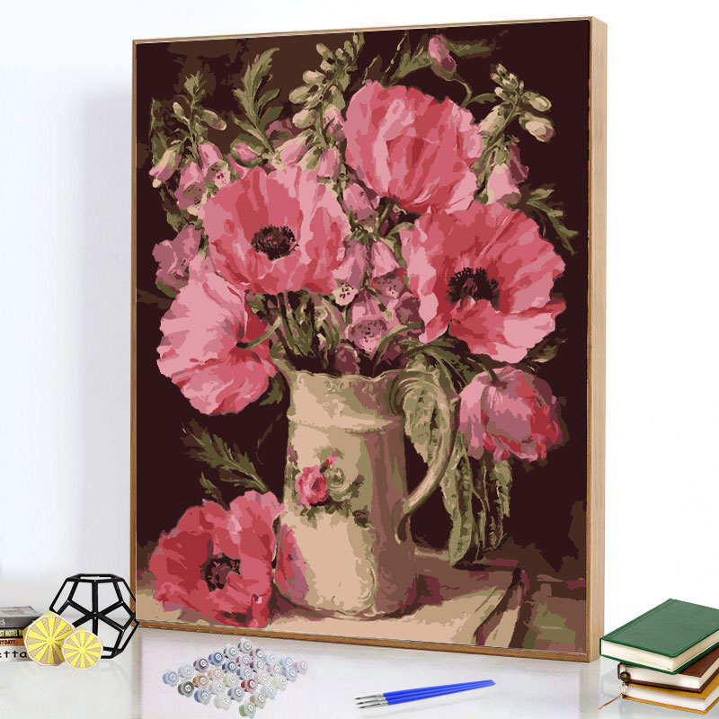Nuoxuan digital oil painting diy hand-painted filling oil painting hand-painted flower filling color painting classical painting