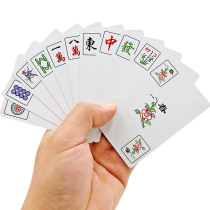 Card mahjong 3a playing cards 3a mini travel portable paper Mahjong solitaire send 2 colors 108 cards 136 cards