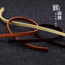 Silver password Japan imports 3mm deer leather rope brown rice yellow coffee color multiple Takahashi gorge the same paragraph