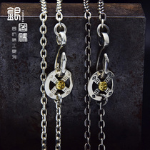 Silver password Takahashi Gorang Too Corner Chain Sleeve Chain s925 Silver Necklace Women Men Sweater Chain Birthday Gift