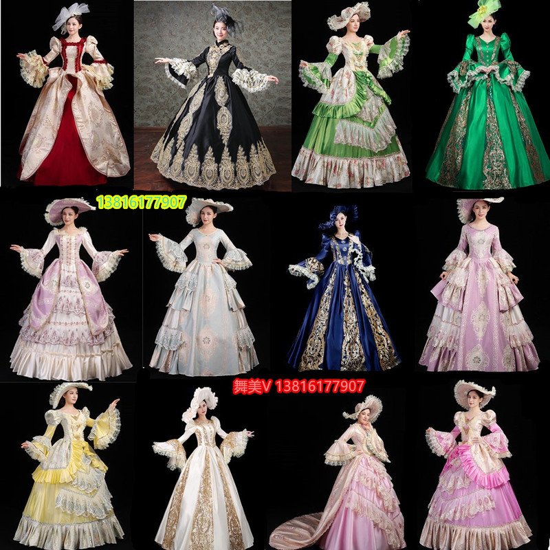 Aimei's New European-Style Luxurious Palace Costume Stage Outfit for Photography, Masquerade, Photo Shoot, Birthday Party, and Travel