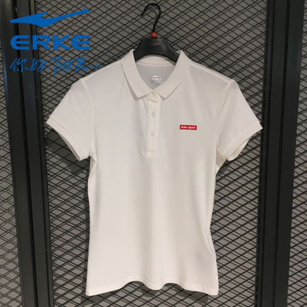 Hongxing Erke chính hãng 2018 hè mới dành cho nữ áo thun ngắn tay thoáng khí áo sơ mi POLO 12218219300 - Áo polo thể thao áo polo aremi