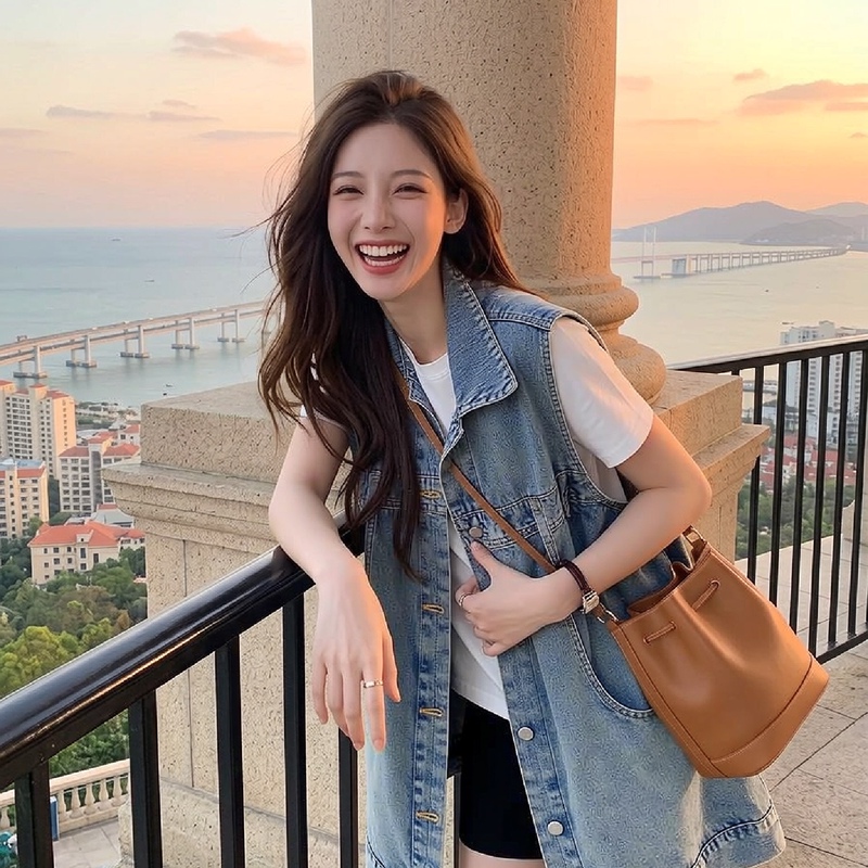 Denim Vest for Women 2026 Spring and Autumn New Style Mid-Length Loose Large Size Sleeveless Vest Small Waistcoat Jacket
