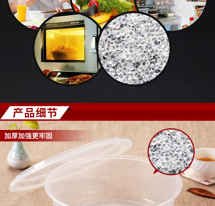 Tròn dày 4800ml hộp ăn trưa dùng một lần hộp ăn trưa hộp đựng takeaway bao bì tròn lớn chậu lớn món gà ngâm cá bát - Hộp cơm điện sưởi ấm camen giữ nhiệt lock&lock