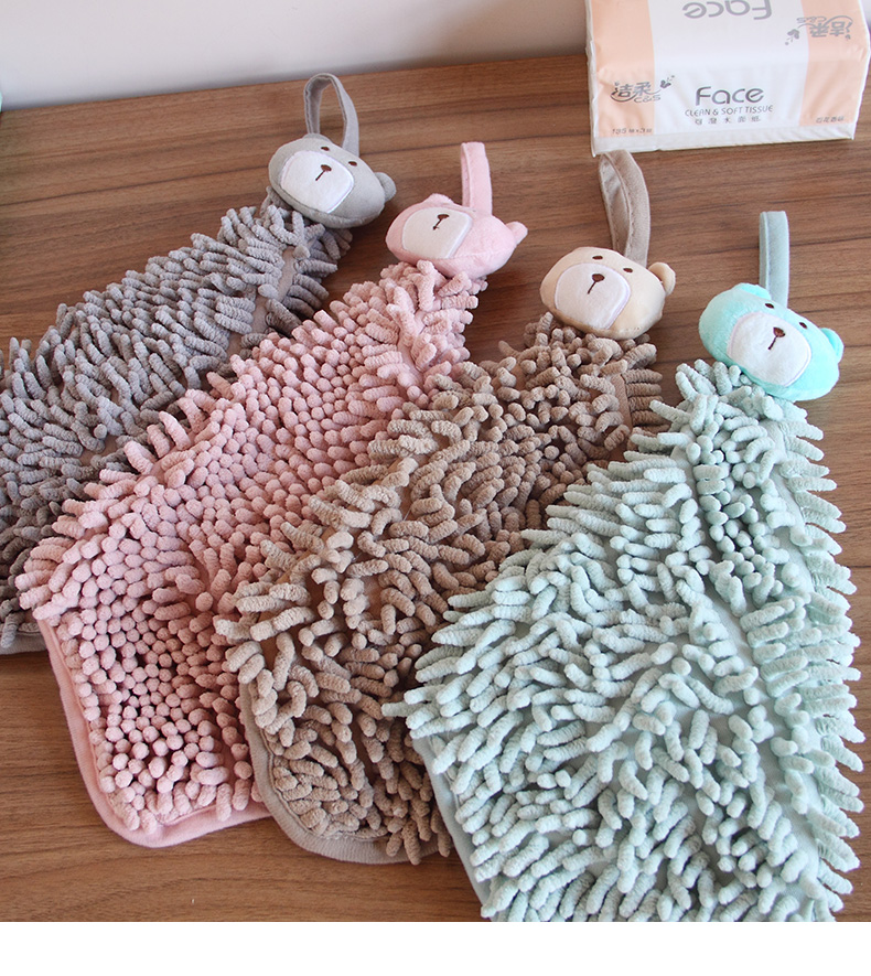 Dễ thương cartoon khăn treo móc để gửi bếp gia đình Phòng tắm chenille Hàn Quốc khăn thấm dày - Khăn tắm / áo choàng tắm khăn xô tắm 6 lớp