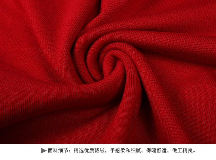 Áo len cashmere trung niên nam dày gà cổ áo len ấm áp V-cổ nam áo len cha lớn màu đỏ năm sinh áo thun tay dài nam