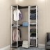 Phòng ngủ móc áo giá sàn kết hợp đơn giản cloakroom góc treo quần áo giá lưu trữ nhà tủ quần áo rèn sắt - Kệ tủ đựng sách Kệ