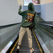 2021 Spring and Autumn New Korean hooded sweater women loose Joker Super fire cec student top ins thin coat