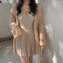 2021 New port Wind retro Han ensembles chic small scents windy cardiovert jacket 100 plexigo dress and two suit women